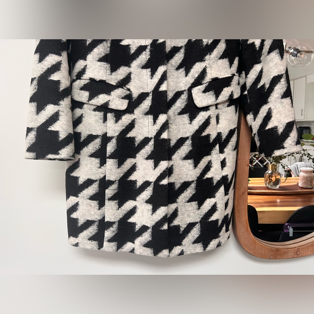 Robell Black and White Houndstooth Coat - Picture 5 of 10